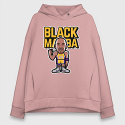 Толстовка оверсайз женская Kobe black mamba, цвет: пыльно-розовый