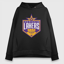 Толстовка оверсайз женская Los Angelas Lakers star, цвет: черный