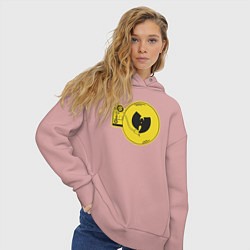 Толстовка оверсайз женская Wu-Tang vinyl, цвет: пыльно-розовый — фото 2