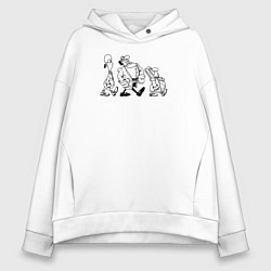 Толстовка оверсайз женская Доктор ливси идёт под фонк, цвет: белый