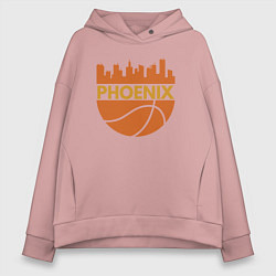 Толстовка оверсайз женская Phoenix basketball city, цвет: пыльно-розовый