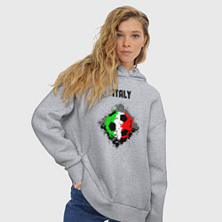 Толстовка оверсайз женская Команда Италии, цвет: меланж — фото 2