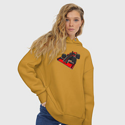 Толстовка оверсайз женская Formula-1 McLaren, цвет: горчичный — фото 2