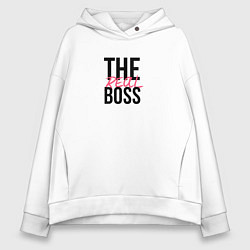 Толстовка оверсайз женская The real boss, цвет: белый