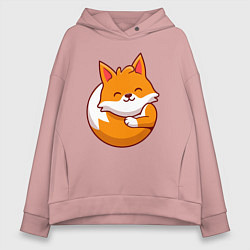 Толстовка оверсайз женская Orange fox, цвет: пыльно-розовый