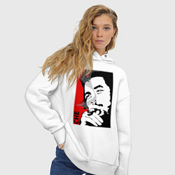 Толстовка оверсайз женская Эрнесто Че - Гевара, цвет: белый — фото 2