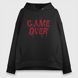 Женское худи оверсайз Надпись - Game over