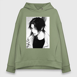 Толстовка оверсайз женская Красивый Юта - Магическая битва, цвет: авокадо