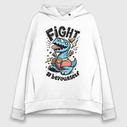 Толстовка оверсайз женская Fight Light, цвет: белый