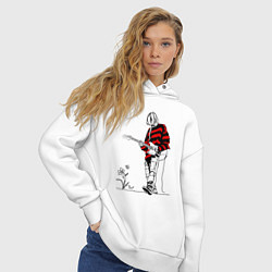 Толстовка оверсайз женская Курт Кобейн Нирвана свитер, цвет: белый — фото 2