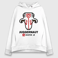 Толстовка оверсайз женская Juggernaut Dota 2, цвет: белый