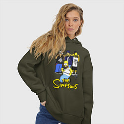 Толстовка оверсайз женская Simpsons - Cypress hill, цвет: хаки — фото 2