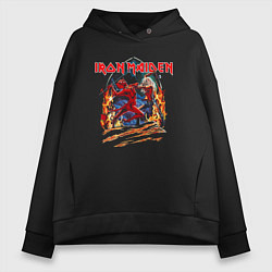 Женское худи оверсайз Iron Maiden Run To The Hils