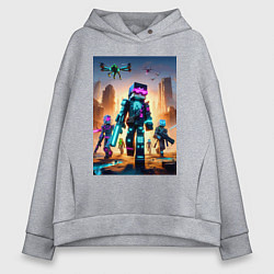 Женское худи оверсайз Minecraft - cyberpunk ai art fantasy