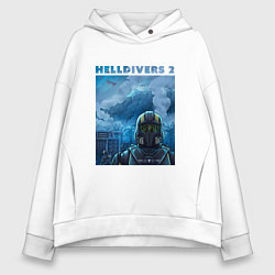 Женское худи оверсайз Helldivers 2: ПТСР