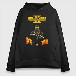Женское худи оверсайз Helldivers 2: War