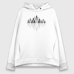 Толстовка оверсайз женская Уединенные районы, цвет: белый