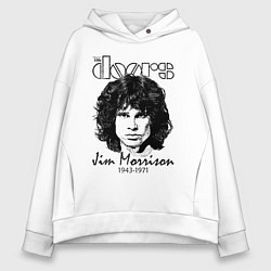 Толстовка оверсайз женская The Doors Jim Morrison, цвет: белый