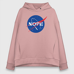 Толстовка оверсайз женская Nope NASA, цвет: пыльно-розовый