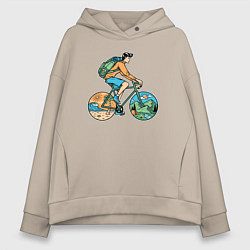Женское худи оверсайз Nature biker
