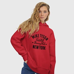 Толстовка оверсайз женская Mike Tyson: New York, цвет: красный — фото 2