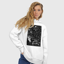 Толстовка оверсайз женская Космос формулы, цвет: белый — фото 2