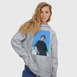 Толстовка оверсайз женская Сугуру Гэто, цвет: меланж — фото 2