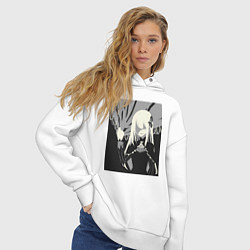 Толстовка оверсайз женская ReZero Ехидна, цвет: белый — фото 2