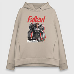 Толстовка оверсайз женская Фаллаут - Максимус, цвет: миндальный