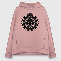 Толстовка оверсайз женская Adeptus Mechanicus warhammer, цвет: пыльно-розовый