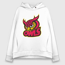 Толстовка оверсайз женская Team owls, цвет: белый