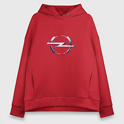 Толстовка оверсайз женская Opel авто спорт, цвет: красный