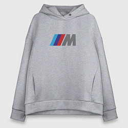 Толстовка оверсайз женская BMW logo sport, цвет: меланж