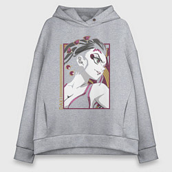 Толстовка оверсайз женская Клинок рассекающий демонов Даки демон, цвет: меланж