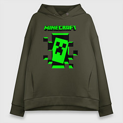 Толстовка оверсайз женская Minecraft the game of gamers, цвет: хаки