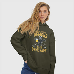 Толстовка оверсайз женская Make demonade, цвет: хаки — фото 2