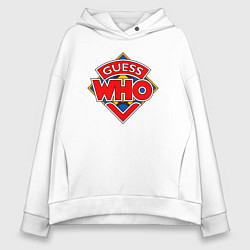 Толстовка оверсайз женская Guess who, цвет: белый