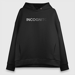 Женское худи оверсайз Incognito - градиентная надпись