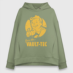 Толстовка оверсайз женская Vault boy like print, цвет: авокадо