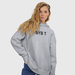 Толстовка оверсайз женская Bybit, цвет: меланж — фото 2