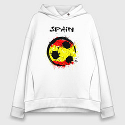 Толстовка оверсайз женская Football Spain, цвет: белый