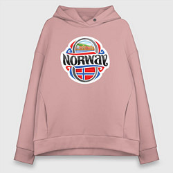 Толстовка оверсайз женская Norway, цвет: пыльно-розовый