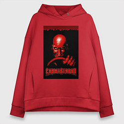 Толстовка оверсайз женская Carmageddon driver retro, цвет: красный