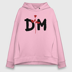 Толстовка оверсайз женская Депеш мод логотип, цвет: светло-розовый