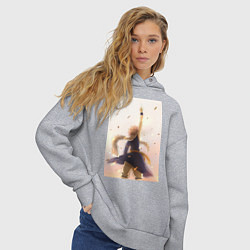 Толстовка оверсайз женская Хвост Феи Нацу Драгнил, цвет: меланж — фото 2