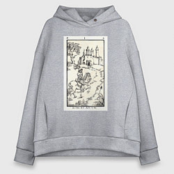 Толстовка оверсайз женская Девятые врата, цвет: меланж