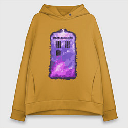 Толстовка оверсайз женская Violet tardis, цвет: горчичный