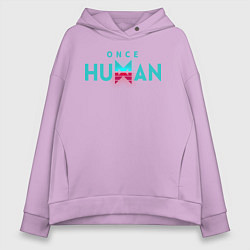 Толстовка оверсайз женская Once human logo, цвет: лаванда