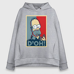 Женское худи оверсайз Homer with donut