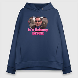 Толстовка оверсайз женская Michael Scott its Breatney B*tch - the office, цвет: тёмно-синий
